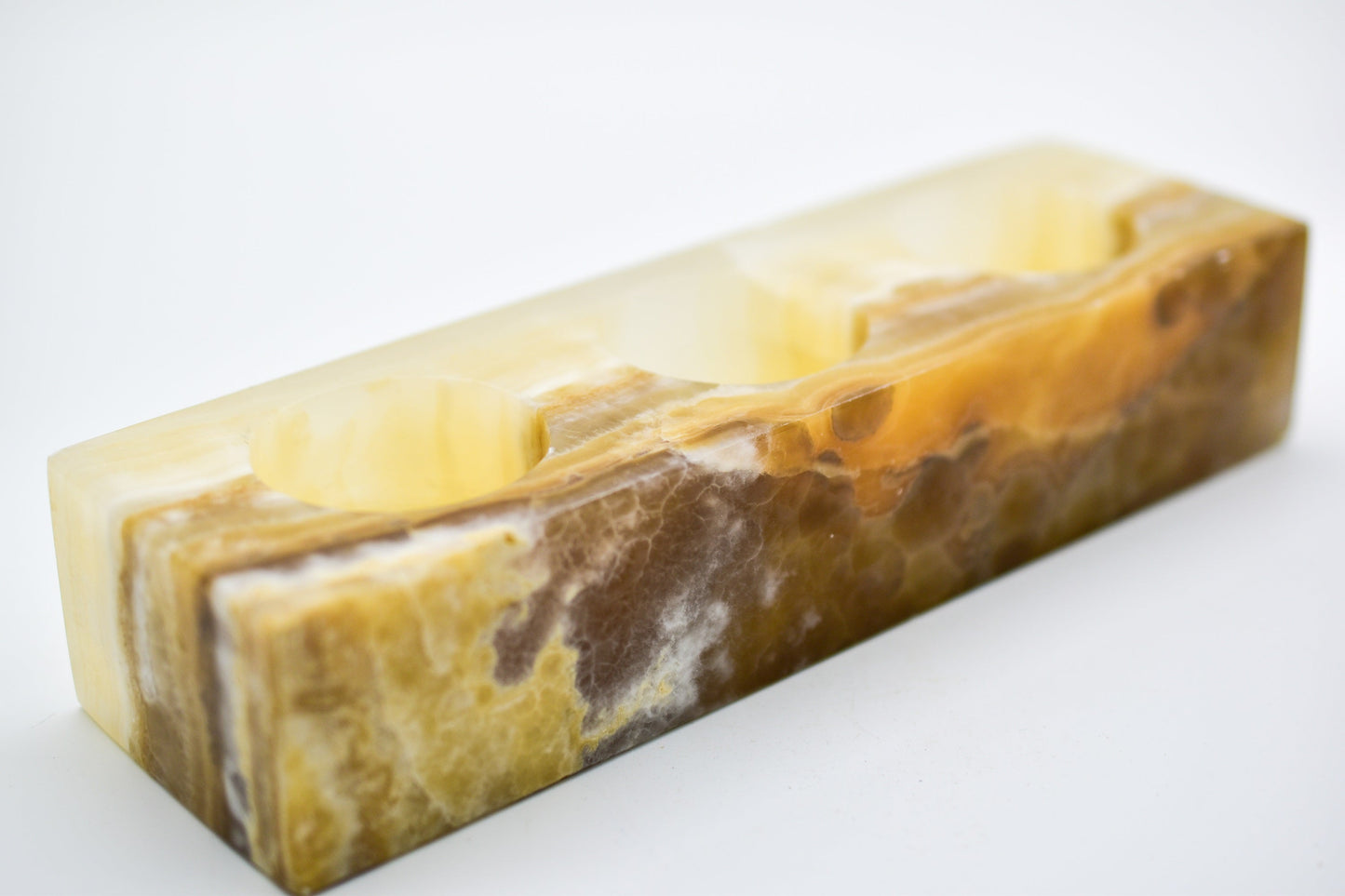 Triple Votive Onyx Candle holder