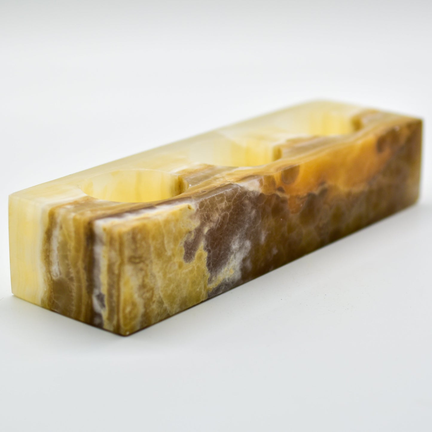 Triple Votive Onyx Candle holder