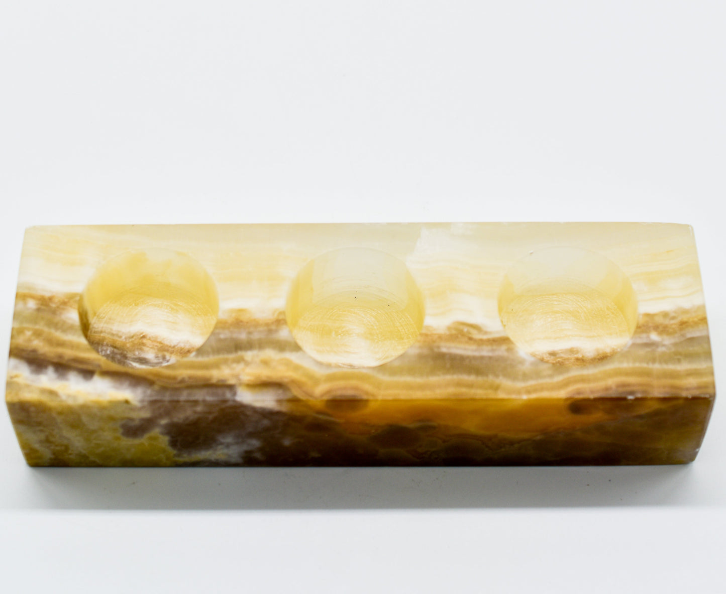 Triple Votive Onyx Candle holder