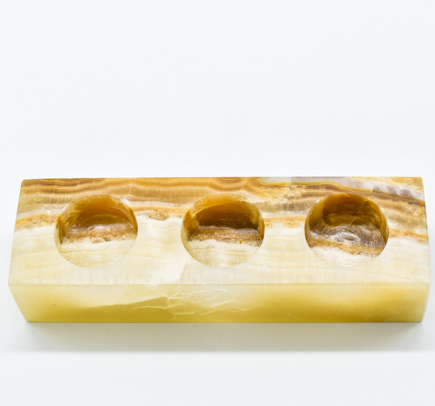 Triple Votive Onyx Candle holder